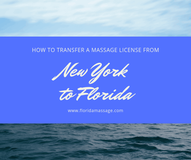 Transfer a Massage License from New York to Florida  Advanced Massage